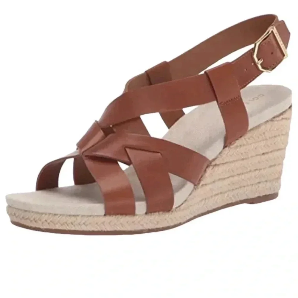 Cole Haan Cristal wedge espadrille sandals sz 9.5 nwb